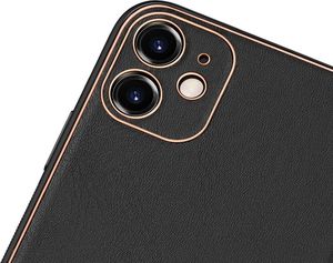 Dux Ducis Dux Ducis Yolo eleganckie etui pokrowiec ze skóry ekologicznej iPhone 12 czarny 6
