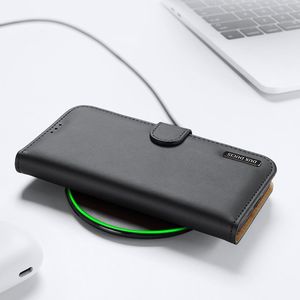 Dux Ducis Dux Ducis Hivo skórzane etui z klapką pokrowiec ze skóry naturalnej portfel na karty i dokumenty iPhone 12 mini czerwony 22