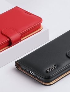 Dux Ducis Dux Ducis Hivo skórzane etui z klapką pokrowiec ze skóry naturalnej portfel na karty i dokumenty iPhone 12 Pro / iPhone 12 czerwony 30