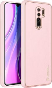 Dux Ducis Dux Ducis Yolo eleganckie etui pokrowiec ze skóry ekologicznej Xiaomi Redmi 9 różowu 3