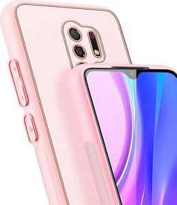 Dux Ducis Dux Ducis Yolo eleganckie etui pokrowiec ze skóry ekologicznej Xiaomi Redmi 9 różowu 8
