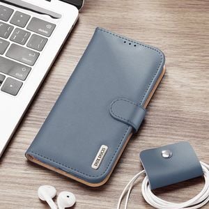 Dux Ducis Dux Ducis Hivo skórzane etui z klapką pokrowiec ze skóry naturalnej portfel na karty i dokumenty iPhone SE 2020 / iPhone 8 / iPhone 7 niebieski 11