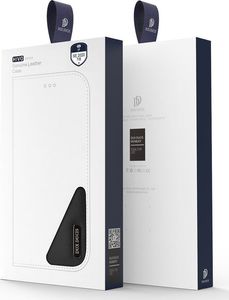 Dux Ducis Dux Ducis Hivo skórzane etui z klapką pokrowiec ze skóry naturalnej portfel na karty i dokumenty iPhone SE 2020 / iPhone 8 / iPhone 7 niebieski 5