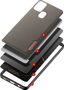 Dux Ducis Dux Ducis Fino etui pokrowiec pokryty nylonowym materiałem Samsung Galaxy A21S zielony 2