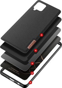 Dux Ducis Dux Ducis Fino etui pokrowiec pokryty nylonowym materiałem Samsung Galaxy A42 5G czarny 2