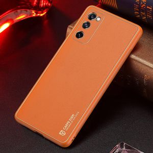 Dux Ducis Dux Ducis Yolo eleganckie etui pokrowiec ze skóry ekologicznej Samsung Galaxy S20 FE 5G pomarańczowy 25