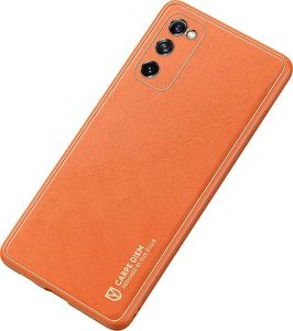 Dux Ducis Dux Ducis Yolo eleganckie etui pokrowiec ze skóry ekologicznej Samsung Galaxy S20 FE 5G pomarańczowy 4