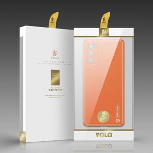 Dux Ducis Dux Ducis Yolo eleganckie etui pokrowiec ze skóry ekologicznej Samsung Galaxy S20 FE 5G pomarańczowy 5