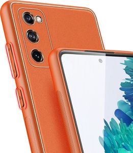 Dux Ducis Dux Ducis Yolo eleganckie etui pokrowiec ze skóry ekologicznej Samsung Galaxy S20 FE 5G pomarańczowy 7