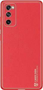 Dux Ducis Dux Ducis Yolo eleganckie etui pokrowiec ze skóry ekologicznej Samsung Galaxy S20 FE 5G czerwony 2