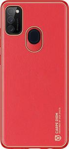 Dux Ducis Dux Ducis Yolo eleganckie etui pokrowiec ze skóry ekologicznej Samsung Galaxy M30s czerwony 1
