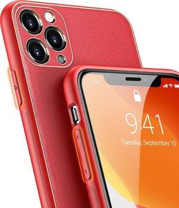 Dux Ducis Dux Ducis Yolo eleganckie etui pokrowiec ze skóry ekologicznej iPhone 12 Pro Max czerwony 4