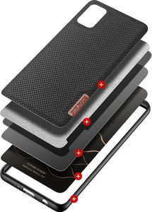Dux Ducis Dux Ducis Fino etui pokrowiec pokryty nylonowym materiałem Samsung Galaxy A41 czarny 2