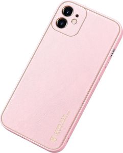 Dux Ducis Dux Ducis Yolo eleganckie etui pokrowiec ze skóry ekologicznej iPhone 12 różowy 4