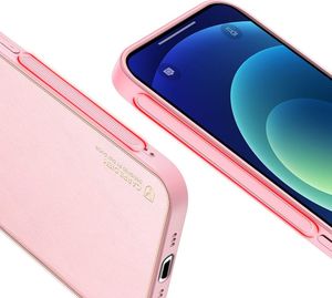 Dux Ducis Dux Ducis Yolo eleganckie etui pokrowiec ze skóry ekologicznej iPhone 12 różowy 8