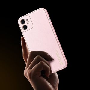 Dux Ducis Dux Ducis Yolo eleganckie etui pokrowiec ze skóry ekologicznej iPhone 12 różowy 9