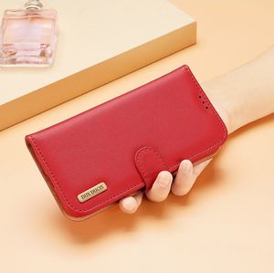 Dux Ducis Dux Ducis Hivo skórzane etui z klapką pokrowiec ze skóry naturalnej portfel na karty i dokumenty iPhone 12 Pro Max niebieski 19