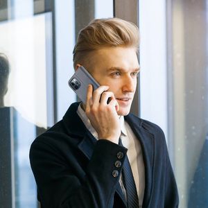 Dux Ducis Dux Ducis Hivo skórzane etui z klapką pokrowiec ze skóry naturalnej portfel na karty i dokumenty iPhone 12 Pro Max niebieski 8