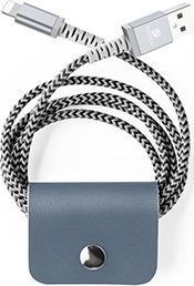 Dux Ducis Dux Ducis Hivo skórzane etui z klapką pokrowiec ze skóry naturalnej portfel na karty i dokumenty iPhone 12 Pro / iPhone 12 niebieski 15