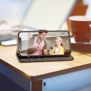 Dux Ducis Dux Ducis Hivo skórzane etui z klapką pokrowiec ze skóry naturalnej portfel na karty i dokumenty iPhone 12 Pro / iPhone 12 czarny 11