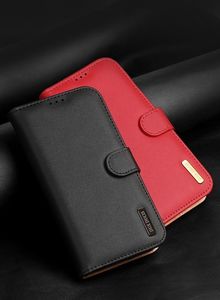 Dux Ducis Dux Ducis Hivo skórzane etui z klapką pokrowiec ze skóry naturalnej portfel na karty i dokumenty iPhone 12 Pro / iPhone 12 czarny 22