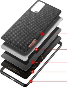 Dux Ducis Dux Ducis Fino etui pokrowiec pokryty nylonowym materiałem Samsung Galaxy S20 FE 5G czarny 2