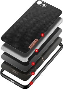Dux Ducis Dux Ducis Fino etui pokrowiec pokryty nylonowym materiałem iPhone SE 2020 / iPhone 8 / iPhone 7 czarny 2