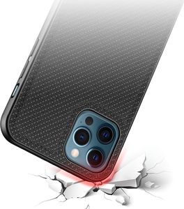 Dux Ducis Dux Ducis Fino etui pokrowiec pokryty nylonowym materiałem iPhone 12 Pro / iPhone 12 czarny 4