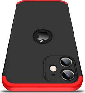 GKK GKK 360 Protection Case etui na całą obudowę przód + tył iPhone 12 mini czarno-czerwony 4