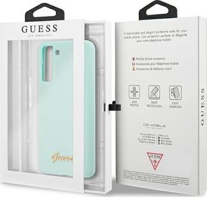 Guess Guess GUHCS21SLSLMGLB S21 G991 niebieski/blue hardcase Silicone Script Metal Logo 8