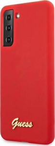 Guess Guess GUHCS21MLSLMGRE S21+ G996 czerwony/red hardcase Silicone Script Metal Logo 2