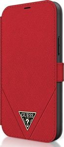Guess Guess GUFLBKP12SVSATMLRE iPhone 12 mini 5,4" czerwony/red book Saffiano 2