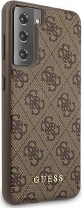 Guess Guess GUHCS21MG4GFBR S21+ G996 brązowy/brown hard case 4G Metal Gold Logo 4
