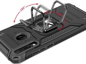 Wozinsky Wozinsky Ring Armor pancerne hybrydowe etui pokrowiec + magnetyczny uchwyt Huawei P30 Lite czarny 6