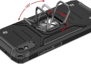 Wozinsky Wozinsky Ring Armor pancerne hybrydowe etui pokrowiec + magnetyczny uchwyt Xiaomi Redmi 9A srebrny 5
