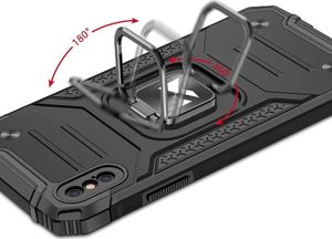 Wozinsky Wozinsky Ring Armor pancerne hybrydowe etui pokrowiec + magnetyczny uchwyt iPhone XS / iPhone X czerwony 5