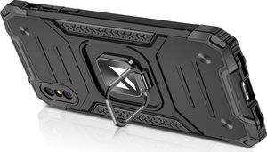 Wozinsky Wozinsky Ring Armor pancerne hybrydowe etui pokrowiec + magnetyczny uchwyt iPhone XS / iPhone X srebrny 4