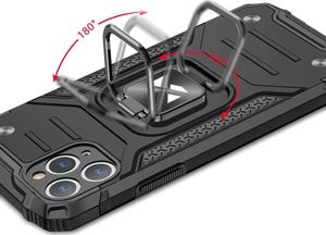 Wozinsky Wozinsky Ring Armor pancerne hybrydowe etui pokrowiec + magnetyczny uchwyt iPhone 11 Pro Max niebieski 5