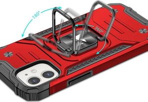 Wozinsky Wozinsky Ring Armor pancerne hybrydowe etui pokrowiec + magnetyczny uchwyt iPhone 12 mini czerwony 5