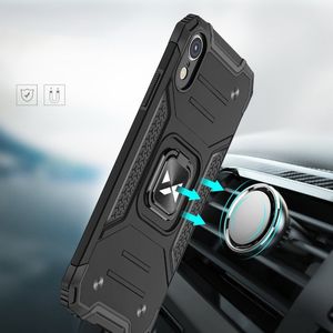Wozinsky Wozinsky Ring Armor pancerne hybrydowe etui pokrowiec + magnetyczny uchwyt iPhone XR srebrny 6