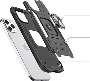 Wozinsky Wozinsky Ring Armor pancerne hybrydowe etui pokrowiec + magnetyczny uchwyt iPhone 12 Pro Max różowy 3