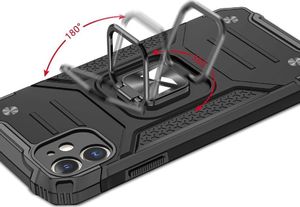Wozinsky Wozinsky Ring Armor pancerne hybrydowe etui pokrowiec + magnetyczny uchwyt iPhone 11 różowy 5