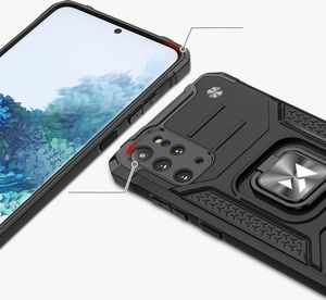 Wozinsky Wozinsky Ring Armor pancerne hybrydowe etui pokrowiec + magnetyczny uchwyt Samsung Galaxy S20+ (S20 Plus) niebieski 2