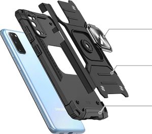 Wozinsky Wozinsky Ring Armor pancerne hybrydowe etui pokrowiec + magnetyczny uchwyt Samsung Galaxy S20 Ultra różowy 3