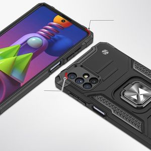 Wozinsky Wozinsky Ring Armor pancerne hybrydowe etui pokrowiec + magnetyczny uchwyt Samsung Galaxy M51 niebieski 2