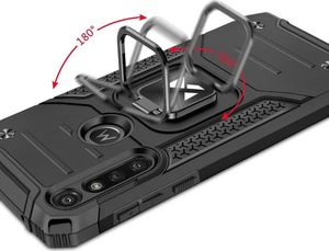 Wozinsky Wozinsky Ring Armor pancerne hybrydowe etui pokrowiec + magnetyczny uchwyt Motorola Moto G8 Power czarny 5