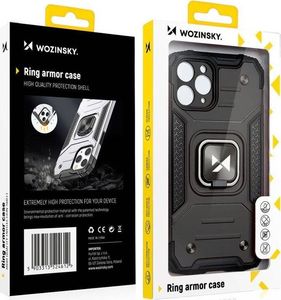 Wozinsky Wozinsky Ring Armor pancerne hybrydowe etui pokrowiec + magnetyczny uchwyt Motorola Moto G8 Power czarny 8