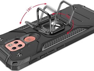 Wozinsky Wozinsky Ring Armor pancerne hybrydowe etui pokrowiec + magnetyczny uchwyt Motorola Moto G9 Play czarny 5