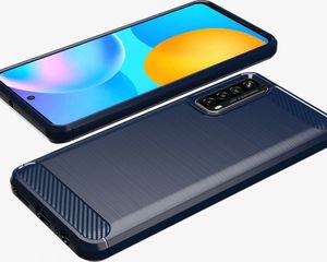 Hurtel Carbon Case elastyczne etui pokrowiec Huawei P Smart 2021 czarny 4