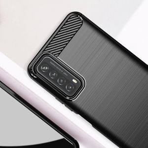 Hurtel Carbon Case elastyczne etui pokrowiec Huawei P Smart 2021 czarny 5